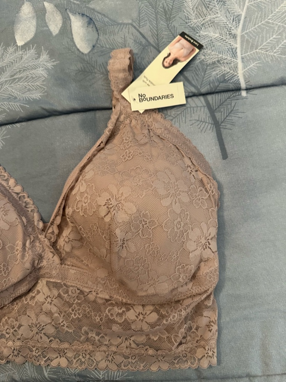 NWTS No Boundaries Crossover Lace Bralette - Lt. Mauve sz XXXL - Picture 2 of 8